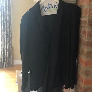 Parker sz small pussybow black silk sop